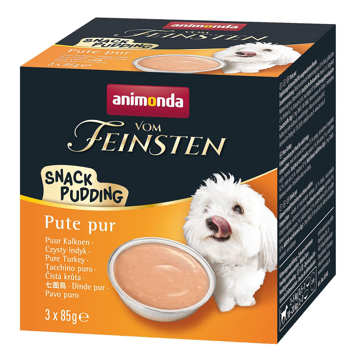 Vom Feinsten, Snack-Pudding, Adult, Truthahn pur, 3 x 85g