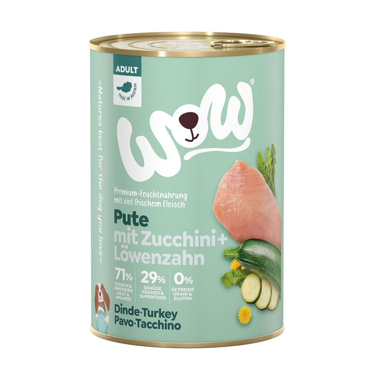 Adult Pute mit Zucchini, 400g