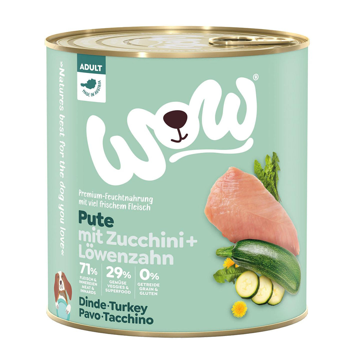 Adult Pute mit Zucchini, 800g