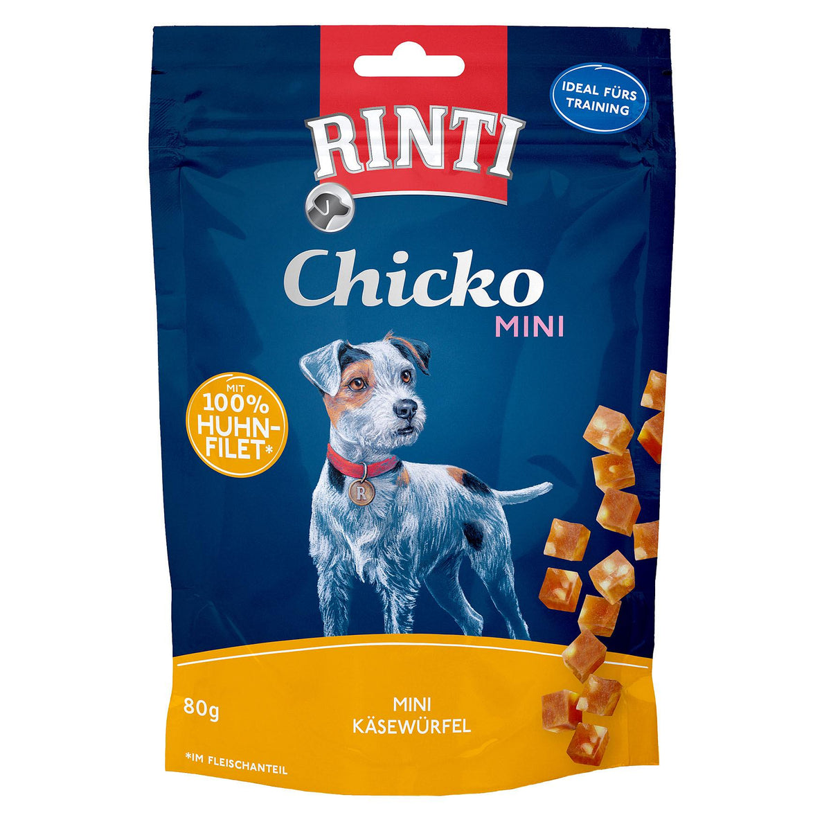 Chicko MINI, Käsewürfel und Huhn, 80g