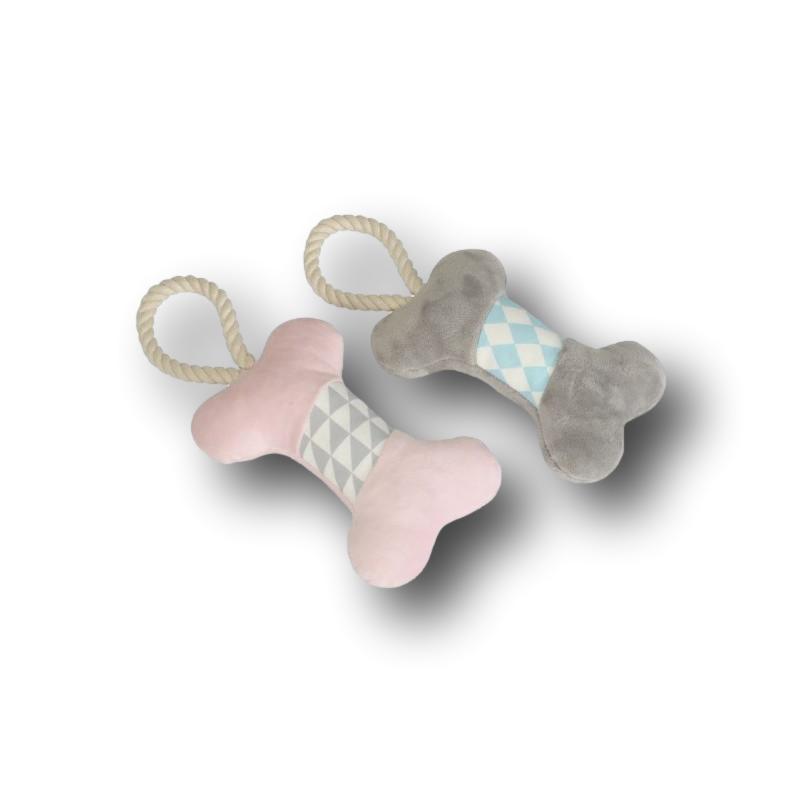 Camon Stoffknochen mit Quietsch + Handgriff (Farbe unbestimmt)